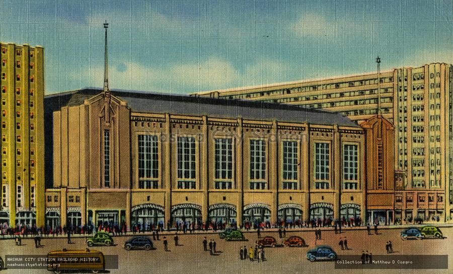 Postcard: North Station, Boston, Massachusetts